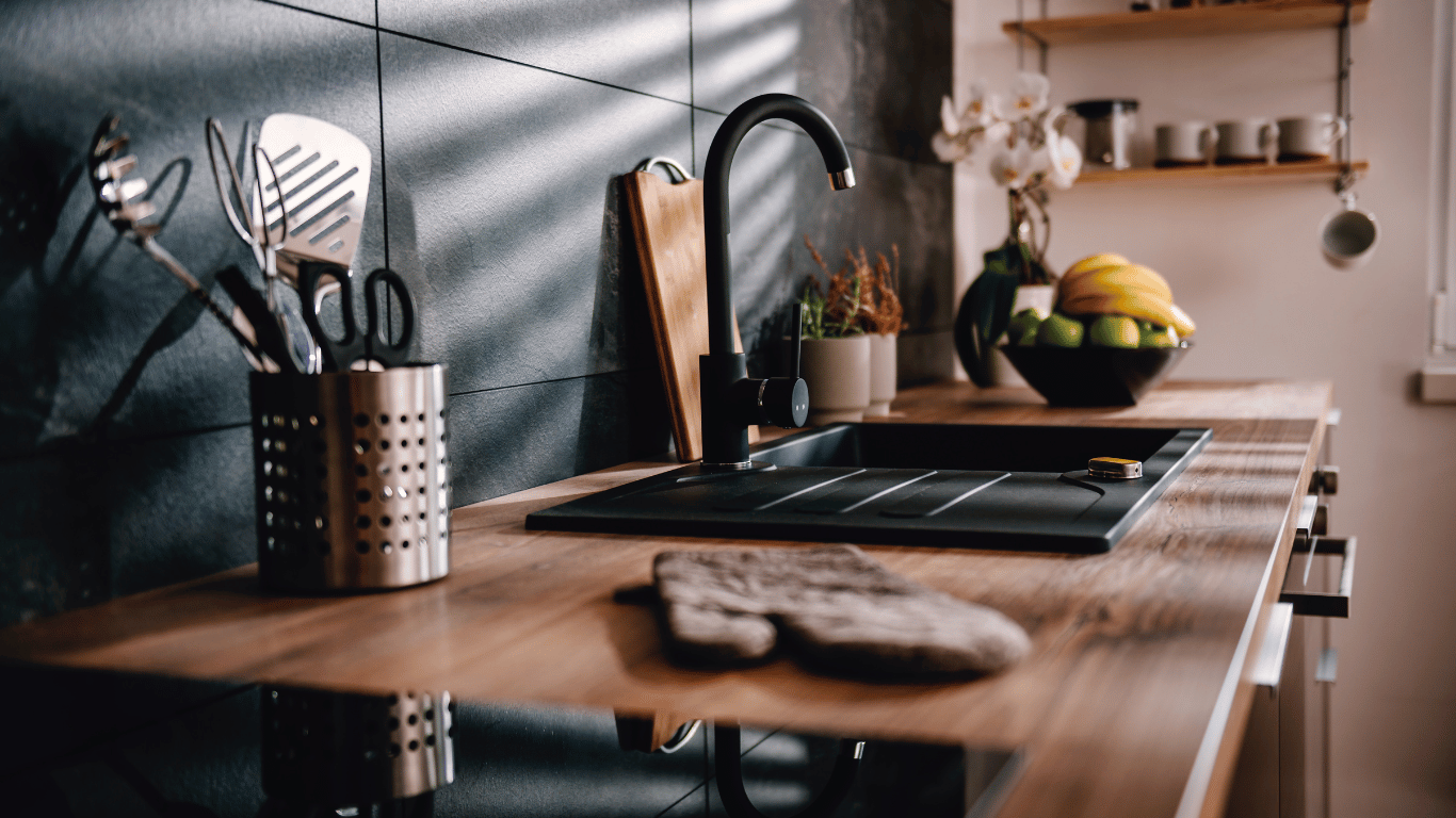 Modern metal finishes in kitchens