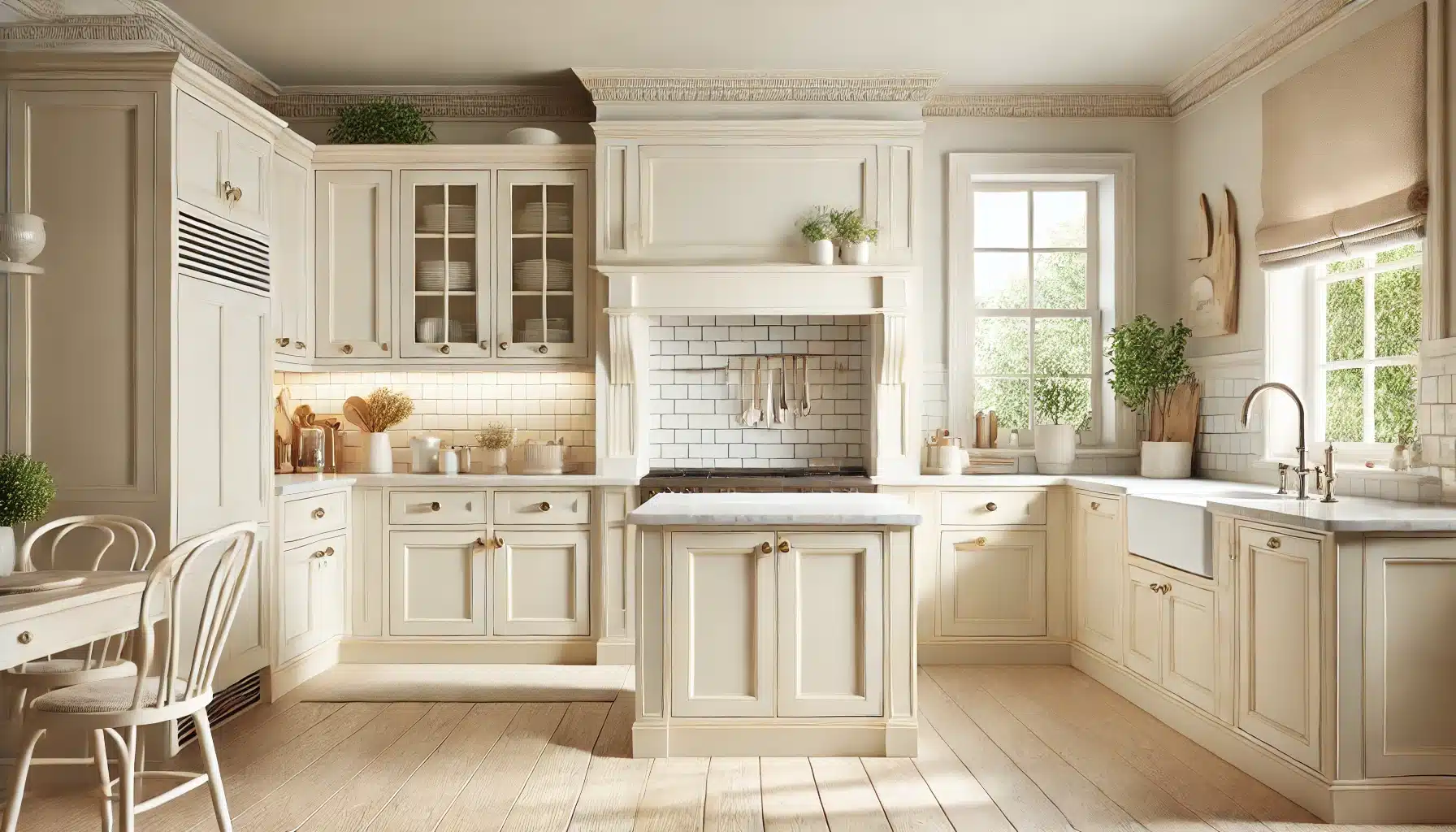 Off-White and Creams kitchen cabinet color