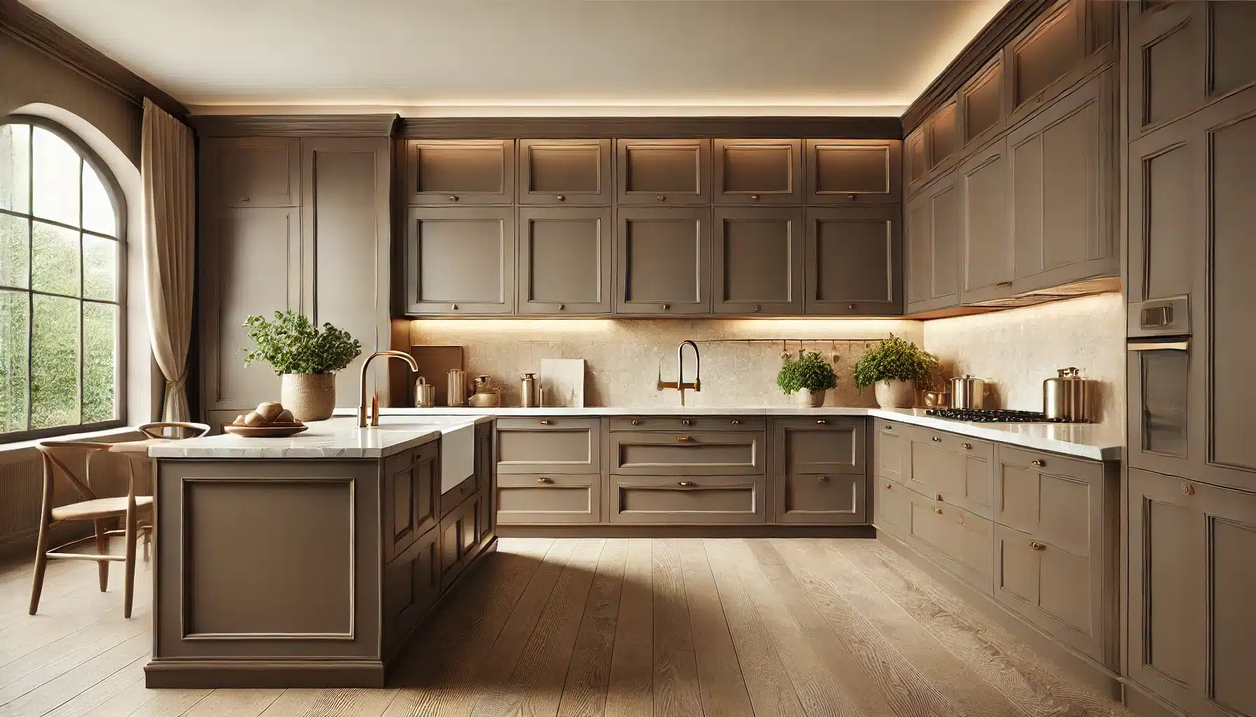 Subtle Browns kitchen cabinet